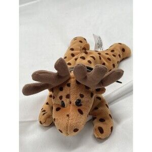 VTG Imperial Toys Brown Moose Friendly Peeble Pets Plush Stuffed Animal 1996 Tag